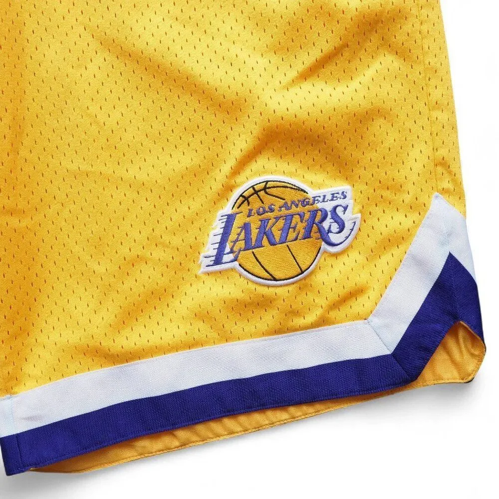 Adidas x Los Angeles Lakers Mesh Basketball Shorts Men's L Yellow / White‎
